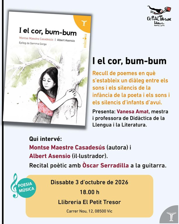 Presentación: Y el corazón, bum-bum, poesía de Montse Maestre
